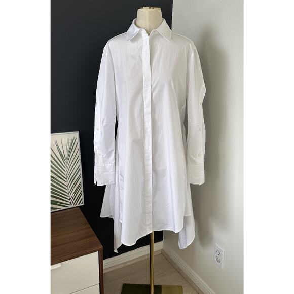 Derek Lam 10 Crosby Charlotte Cotton Waist-Tie Shirt Dress Unique Sleeve - Picture 10 of 16